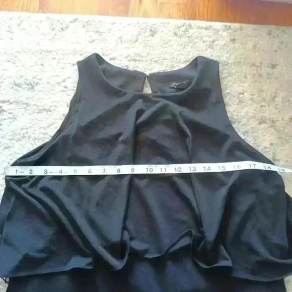 Anne Taylor Womens Black Draped Collar Shift Dress M - Picture 10 of 12